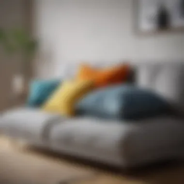 Stylish cushions complementing a minimalist interior decor