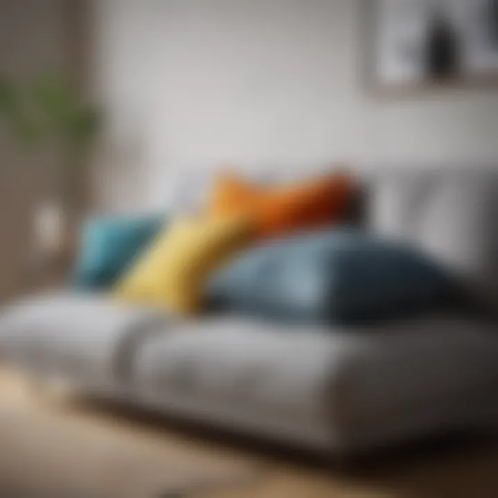 Stylish cushions complementing a minimalist interior decor