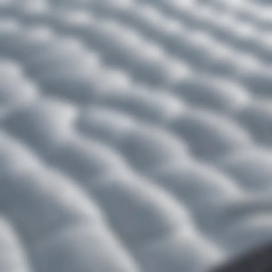 Close-up of a gel mattress topper showcasing its texture and cooling technology
