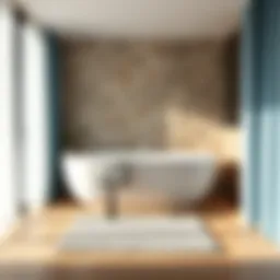 Elegant bathroom mat set against a contemporary backdrop