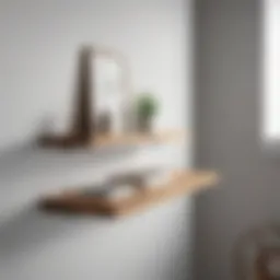 Contemporary wooden shelf support with a minimalist design