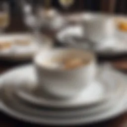 Elegant dinnerware set showcasing fine craftsmanship