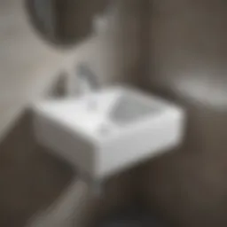 Elegant small square vanity sink in a contemporary bathroom setting