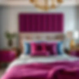 Luxurious velvet euro sham cover in a modern bedroom setting
