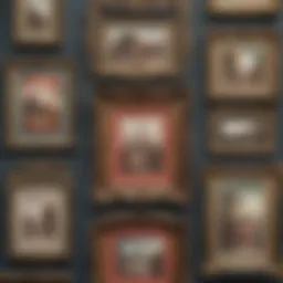 Elegant display of assorted 3x4 inch frames showcasing different styles and colors