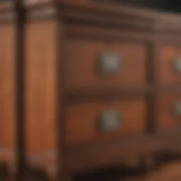 Elegant one drawer wood file cabinet showcasing craftsmanship