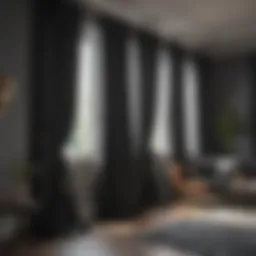 A beautifully designed blackout curtain in a modern living room