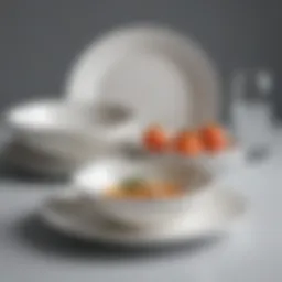 A beautifully arranged minimalist dish set showcasing clean lines and elegant simplicity.