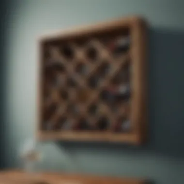 Vintage-inspired wine rack made from reclaimed wood