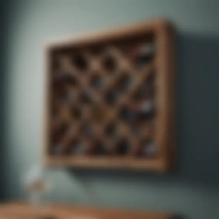 Vintage-inspired wine rack made from reclaimed wood